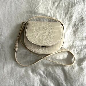 TARGET A New Day Faux Croc Cream Crossbody Bag